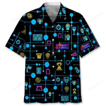 Basketball Set Neon Hawaii Shirt
