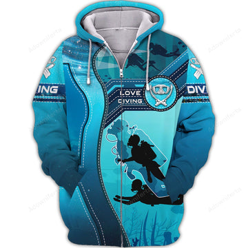 Scuba Diving Light All Over Print Shirt