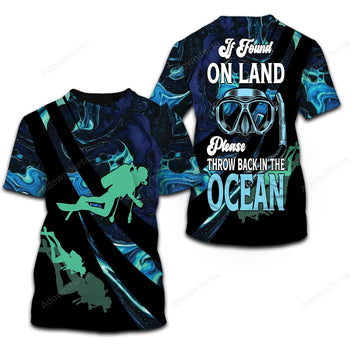 Scuba Diving Back In The Ocean T-Shirt For Men & Women