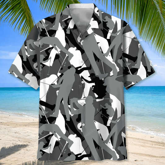 Golf Camo Pattern Hawaiian Shirt