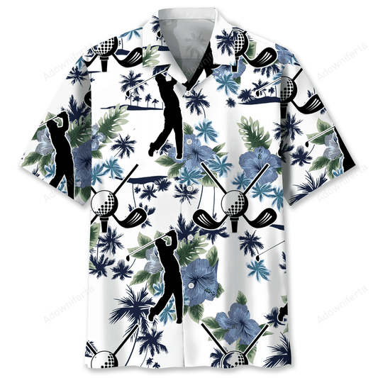 Golf White Nature Hawaiian Shirt