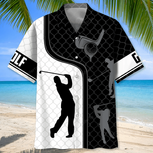 Golf Mesh Pattern Hawaiian Shirt