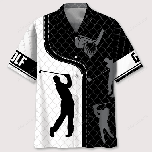Golf Mesh Pattern Hawaiian Shirt