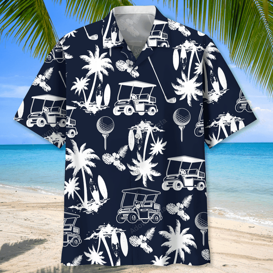 Golf Black Hawaiian Shirt