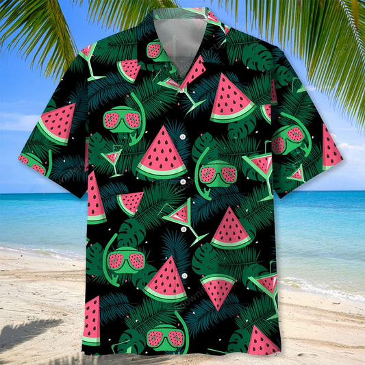 Scuba Diving Watermelon Hawaiian Shirt