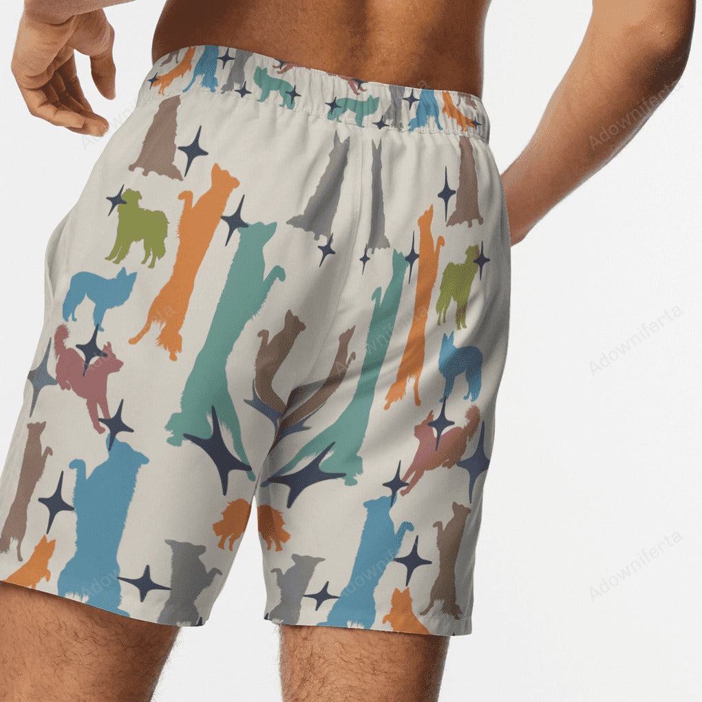 border collie colorfull beach hawaiian short Dog