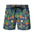 basketball pineapple beach hawaiian shorts