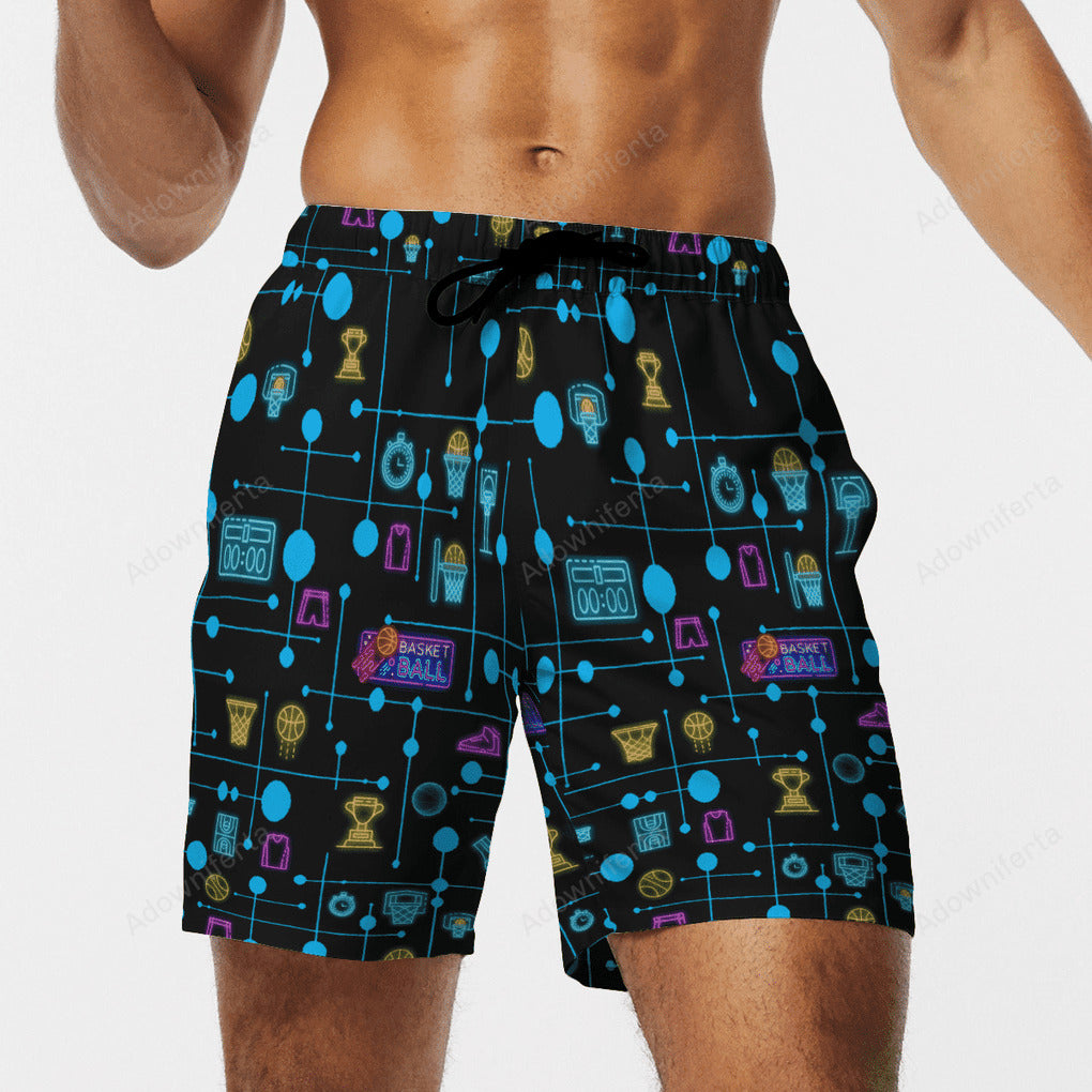 Basketball Set Neon beach hawaiian shorts