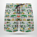 Camping Lovers Beach Hawaiian Shorts