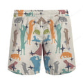 Beagle Color Beach Hawaiian Shorts Dog