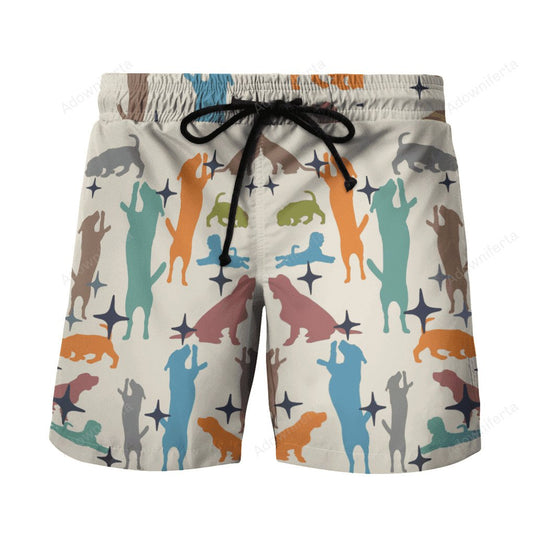 Beagle Color Beach Hawaiian Shorts Dog
