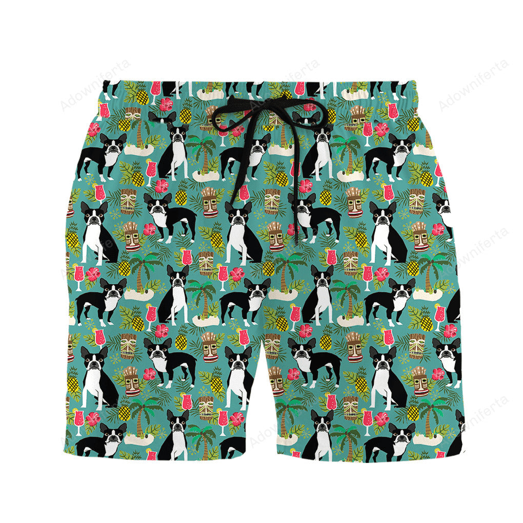 Boston Beach Hawaiian Short Dog