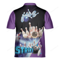 10 Pins Strike Purple Bowling Jersey Shirt