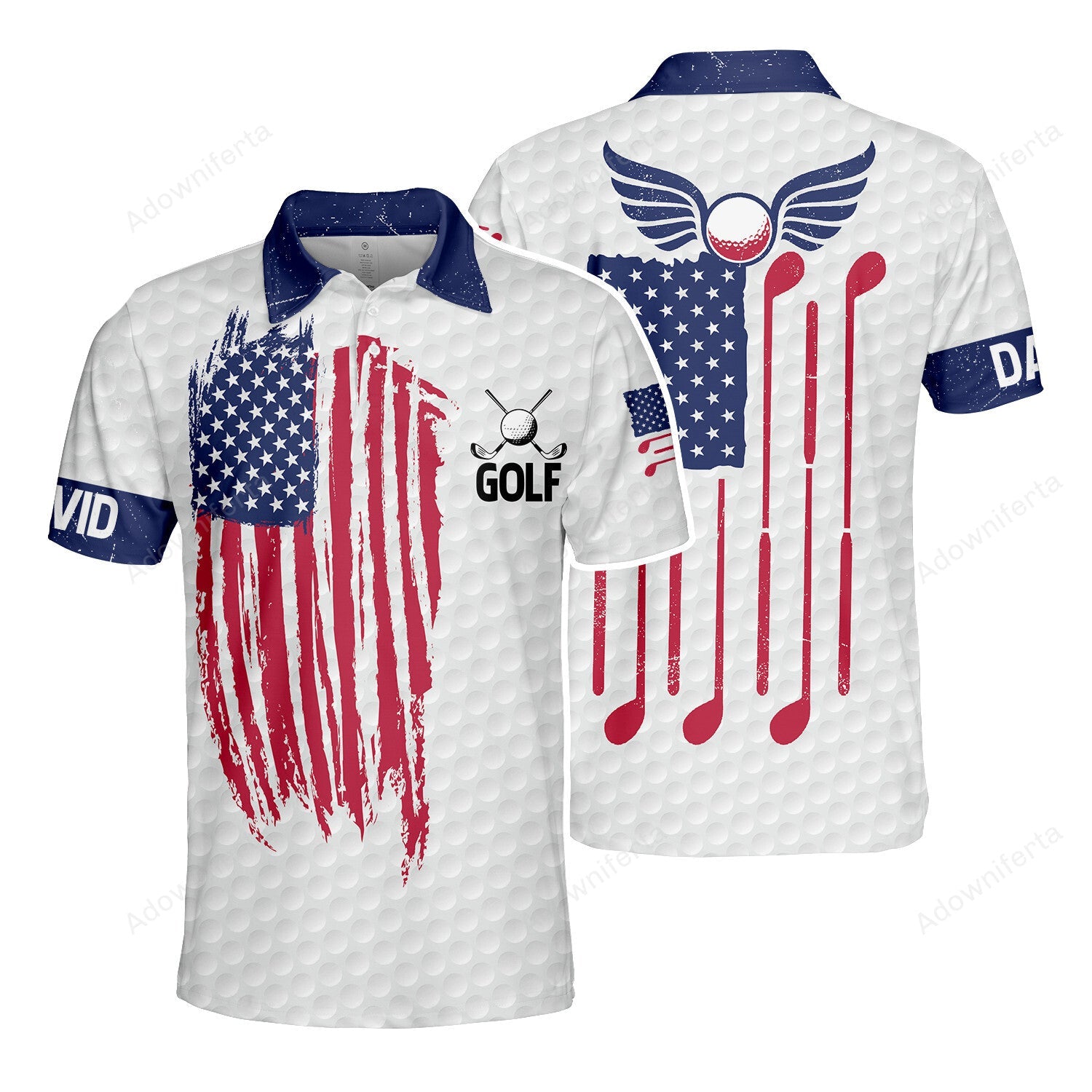 Custom Name Golf Lover Polo Shirt For Men