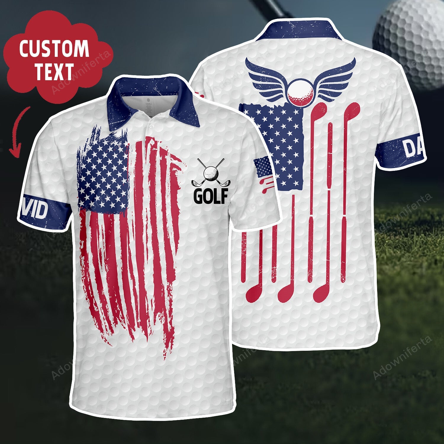 Custom Name Golf Lover Polo Shirt For Men