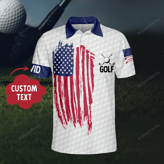 Custom Name Golf Lover Polo Shirt For Men