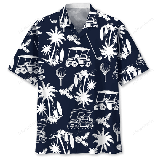Golf Black Hawaiian Shirt