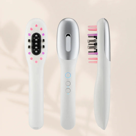 Electric Hair Essence Applicator - Scalp Massager Comb with Light Therapy for Enhanced Hair Growth