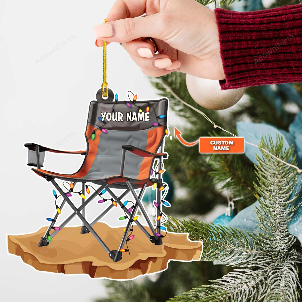 Camper Chair Camping Personalized Acrylic Ornament