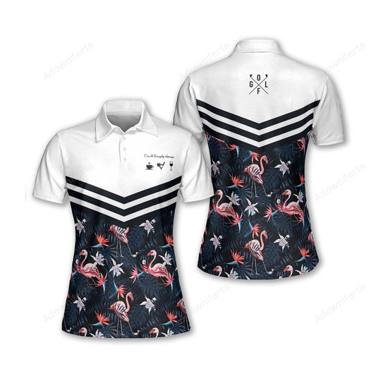 Simple Women Flamingo Polo Shirt For Women