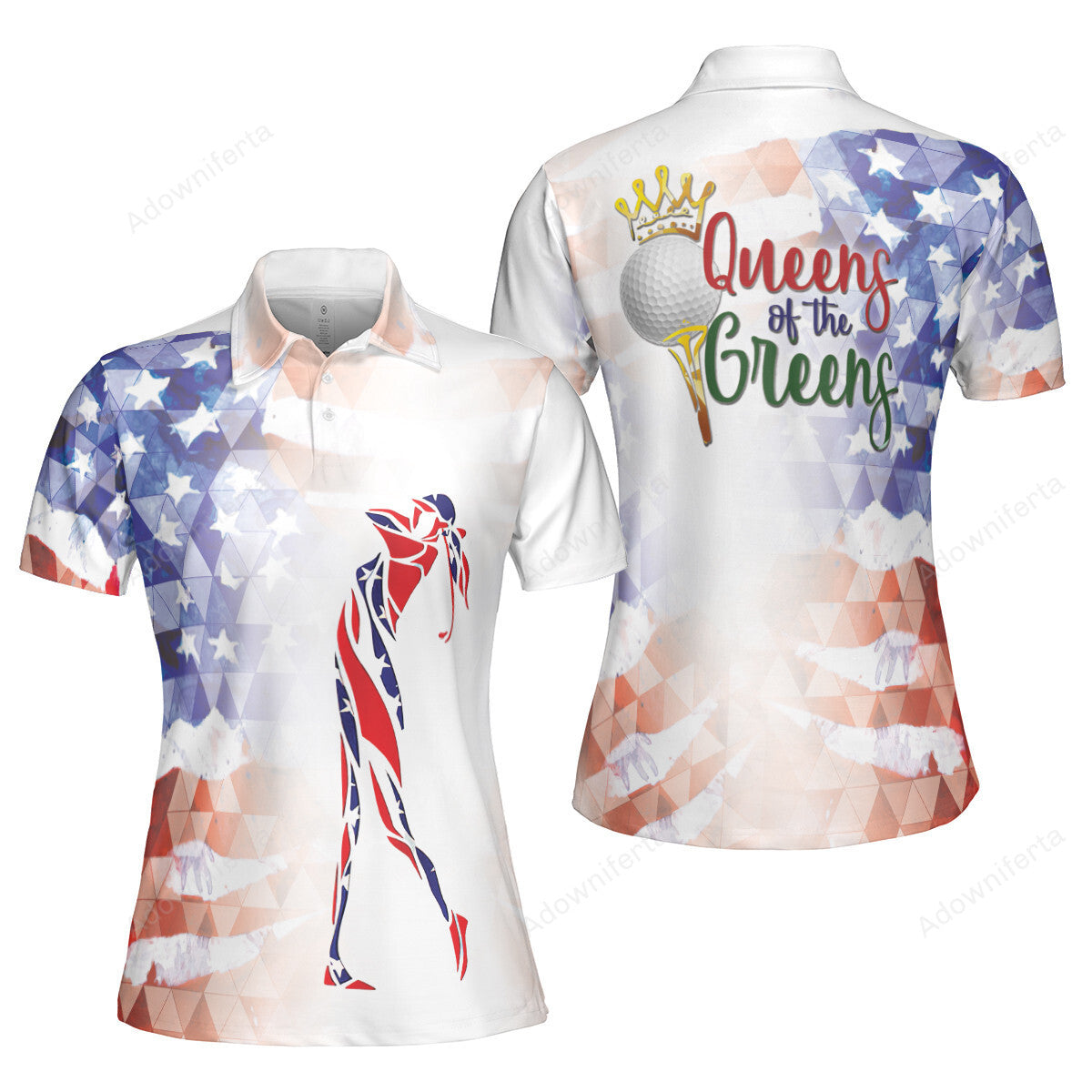 Golf American Queen Polo Shirt For Women