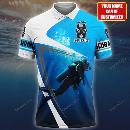 Personalized Name Scuba Diving Ocean All Over Printed