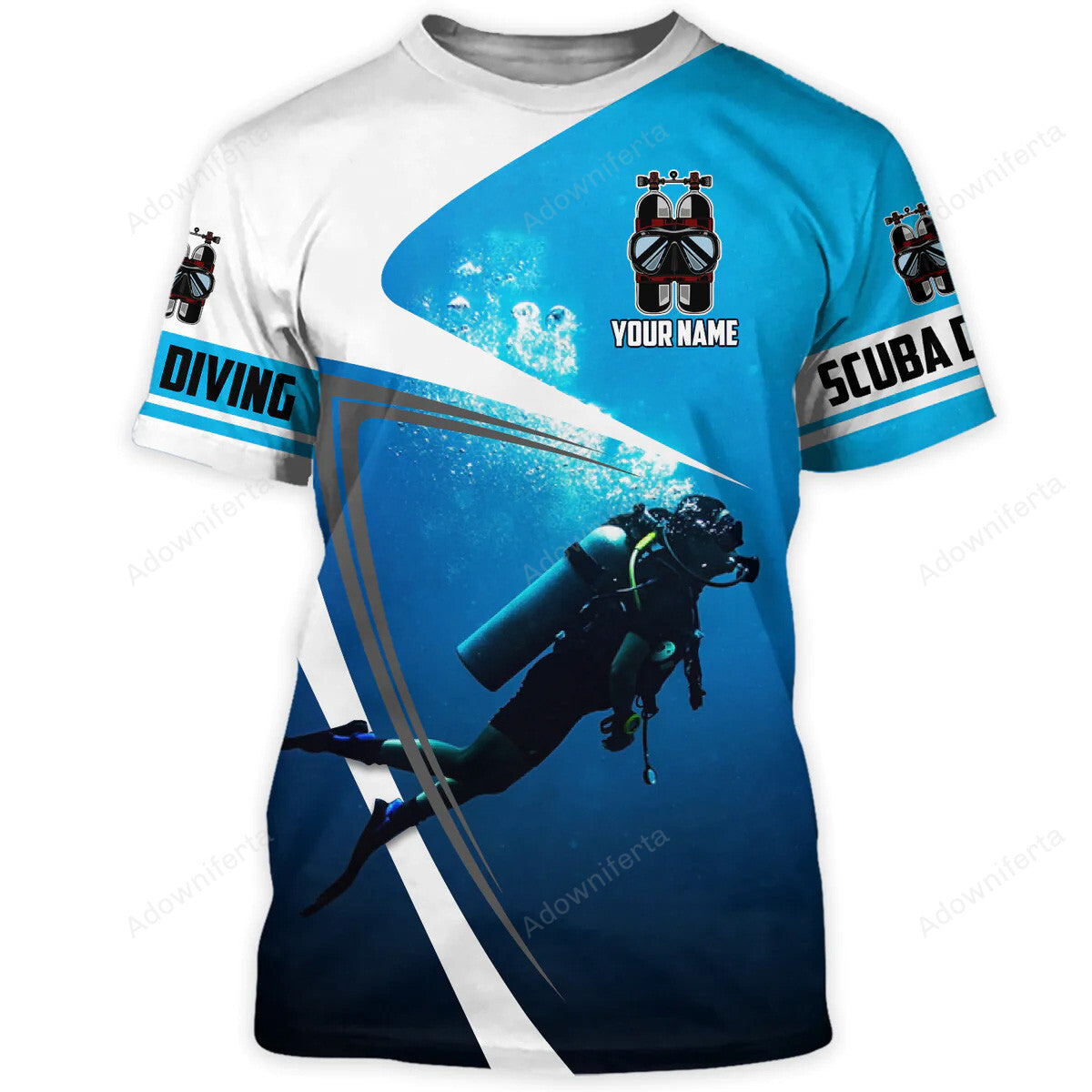 Personalized Name Scuba Diving Ocean All Over Printed