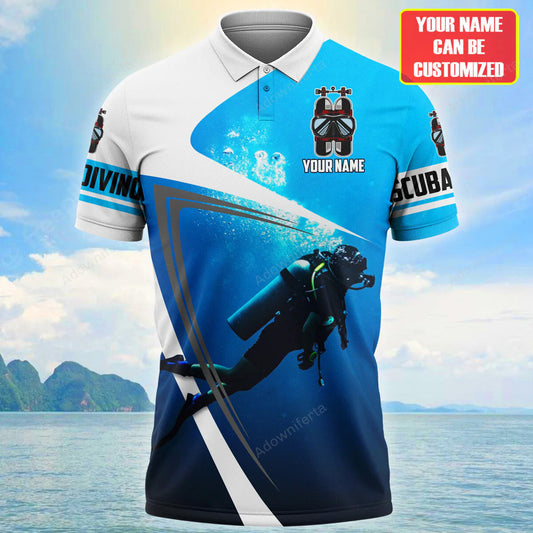 Personalized Name Scuba Diving Ocean All Over Printed