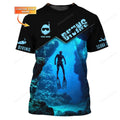 Custom Scuba Diving Ocean All Over Print Shirt