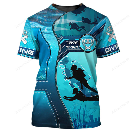 Scuba Diving Light All Over Print Shirt