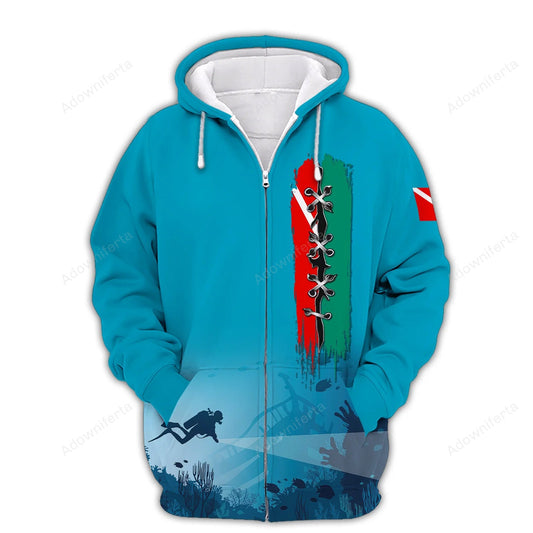 Scuba Diving Beach All Over Print Shirt