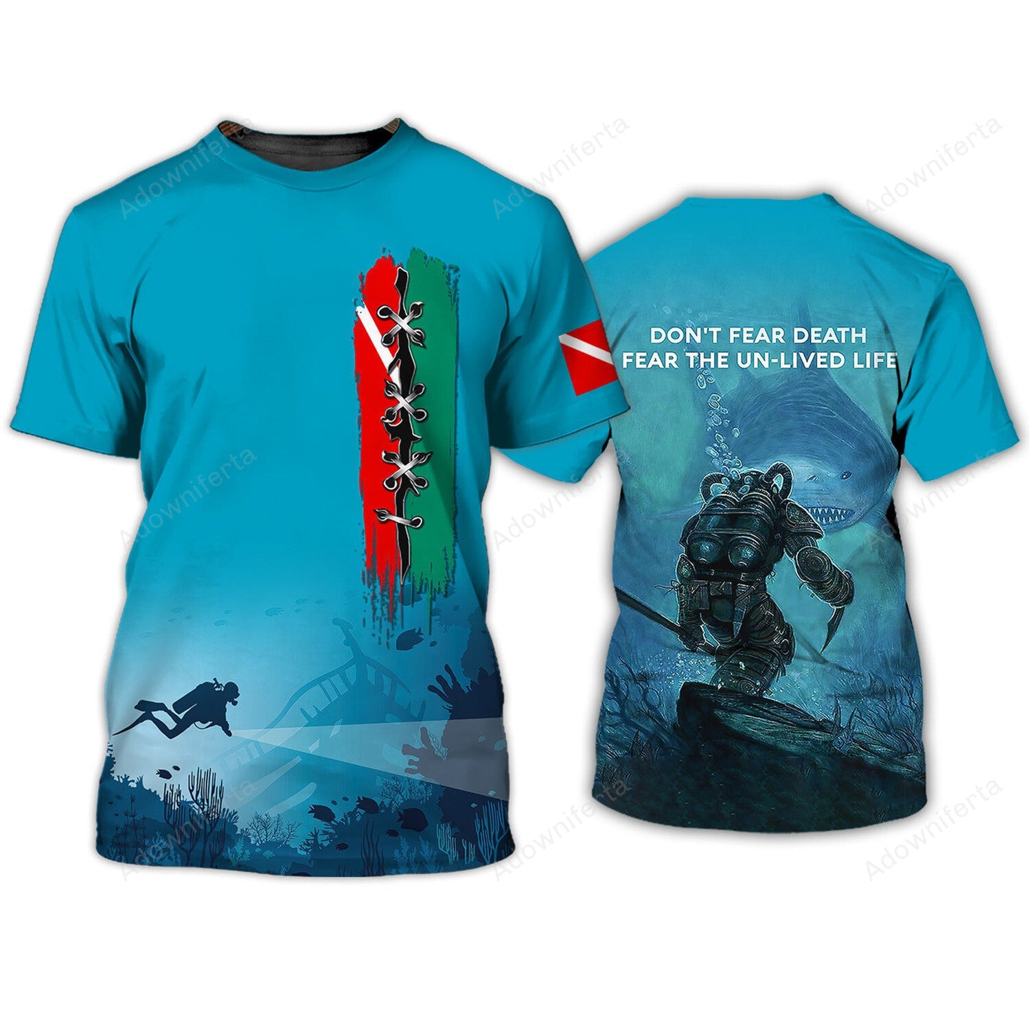 Scuba Diving Beach All Over Print Shirt
