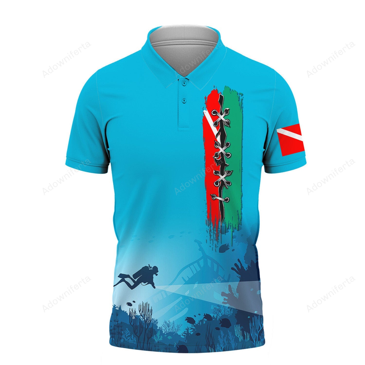 Scuba Diving Beach All Over Print Shirt