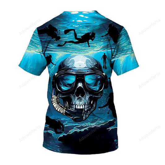 Skull Diving T-Shirt For Men & Women