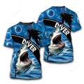 Diving With Shark T-Shirt For Men & Women