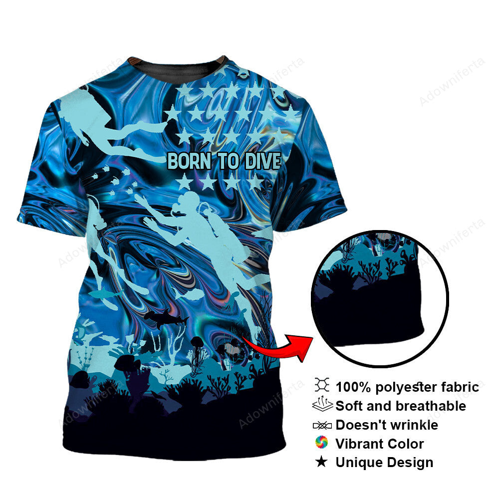 Born To Dive T-Shirt For Men & Women