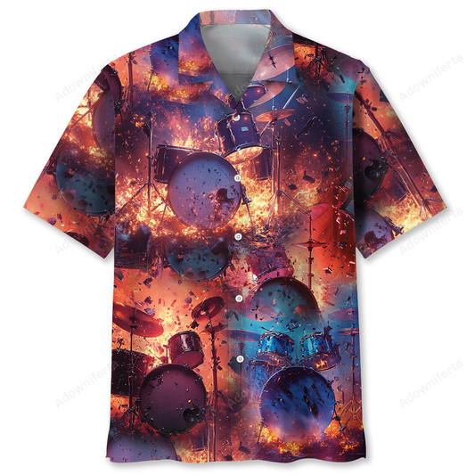 Broken Drum Fire Hawaiian Shirt