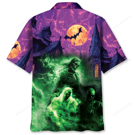 Zombie Halloween Night Hawaiian Shirt