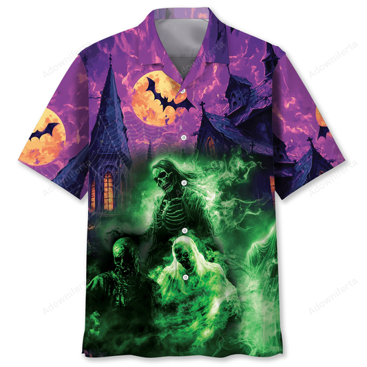 Zombie Halloween Night Hawaiian Shirt