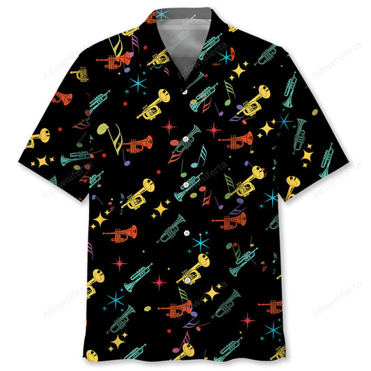 Colorful Star Trumpet Hawaiian Shirt