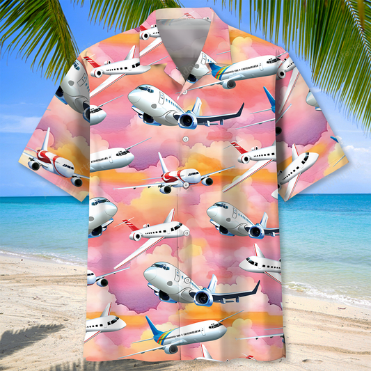Airplane Vacation Hawaiian Shirt