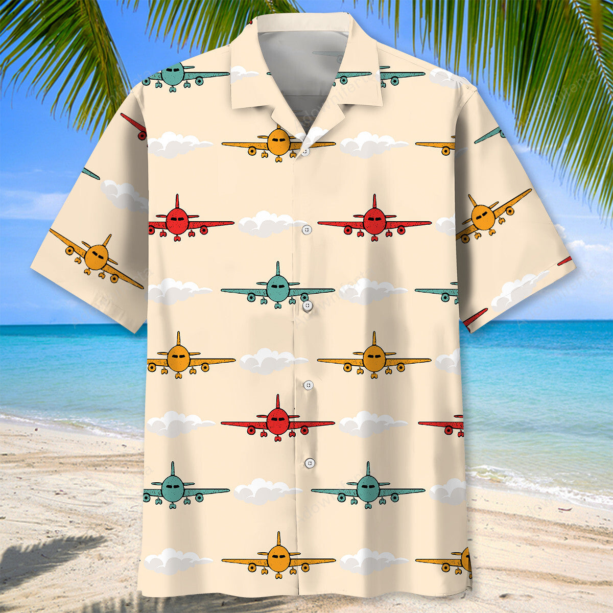 Airplane Color Hawaiian Shirt