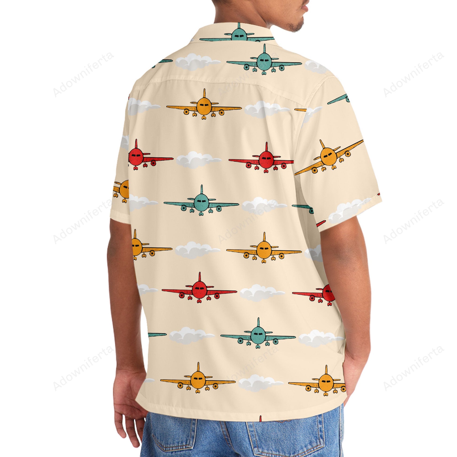 Airplane Color Hawaiian Shirt