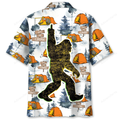 Bigfoot Let's Go Camping Hawaiian Shirt