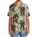 Funny Bigfoot Golf Player Hawaiian Shirt