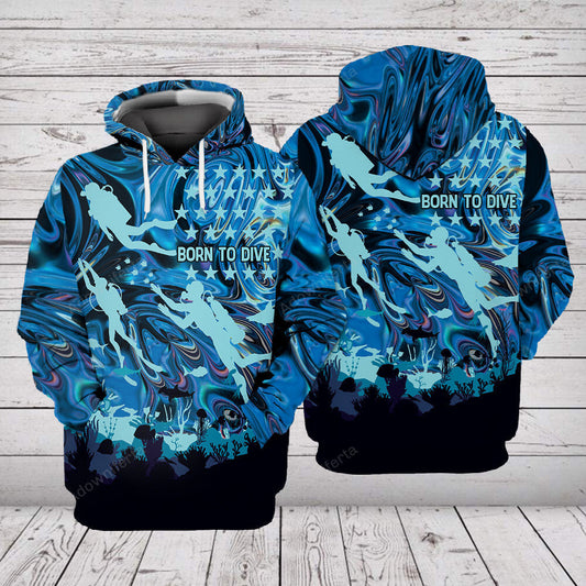 Born To Dive All Over Print