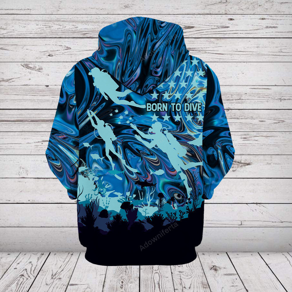Born To Dive All Over Print