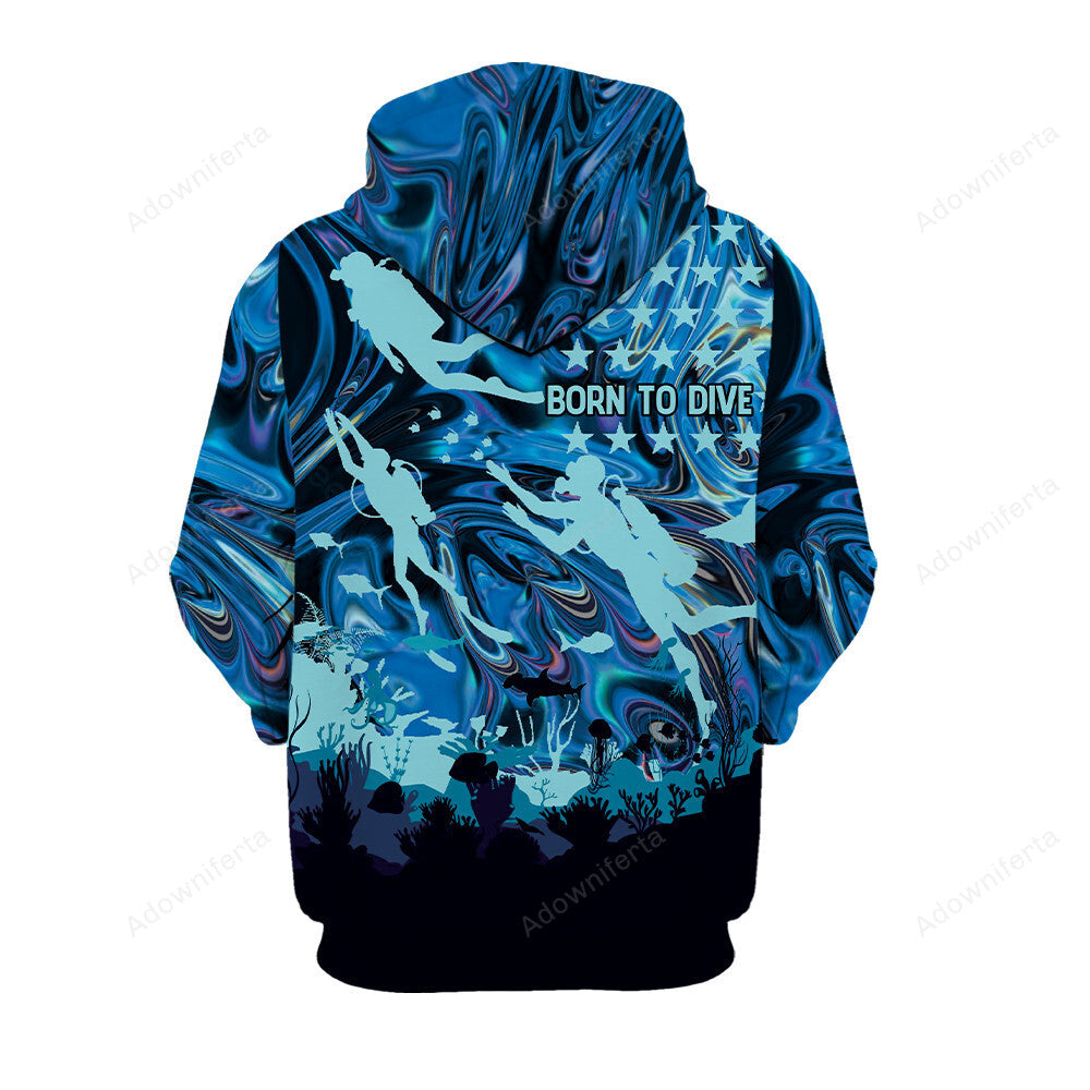 Born To Dive All Over Print