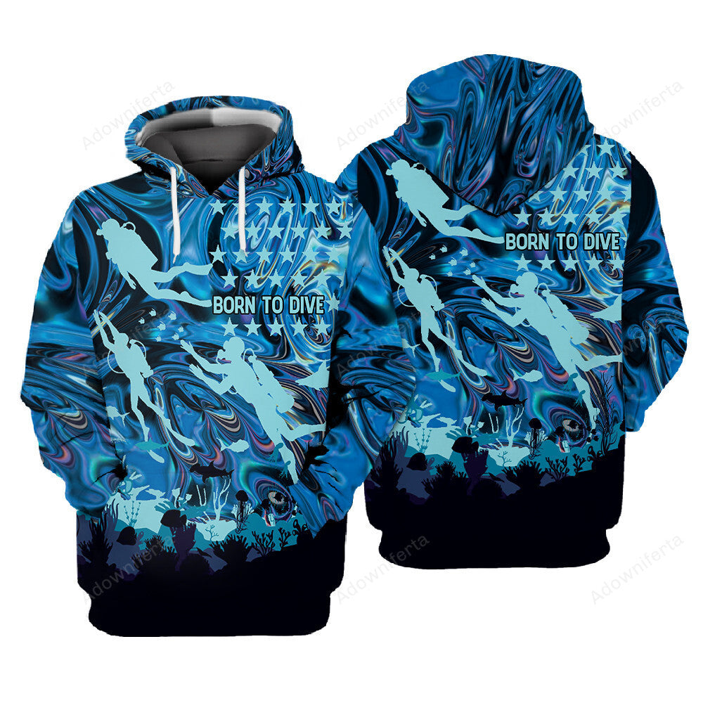 Born To Dive All Over Print