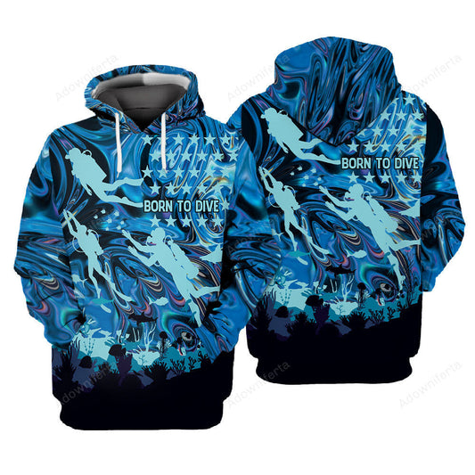 Born To Dive All Over Print